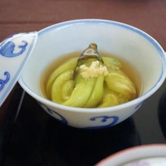 翡翠ナスのあんかけ
