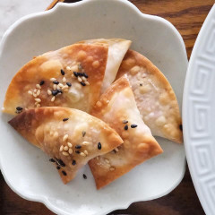 餃子の皮でパリパリ焼き