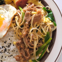 牛コマと豆もやしのプルコギ