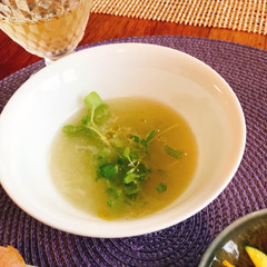 冬瓜と甘エビのスープ　花椒風味　利水滲湿
