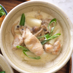 鶏と白ねぎのクリーム煮