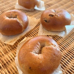 クルミとレーズンのベーグル