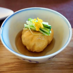 サトイモ餅のあんかけ
