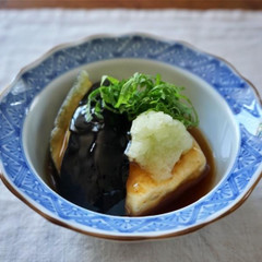 ナスと豆腐のみぞれあんかけ