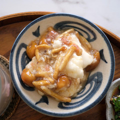 長いもとなめこの梅あえ
