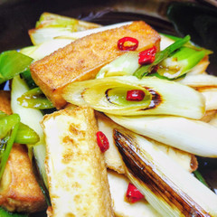 長ねぎと厚揚げ焼き漬け