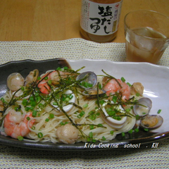 「桃屋　塩だしつゆ」で和風冷製パスタ☆