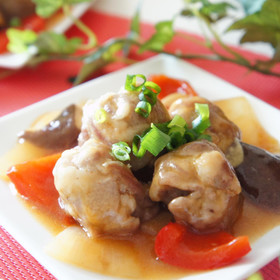 豚肉の甘酢炒め煮