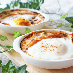 フラメンカエッグ：トマトソースと半熟卵が美味しいです