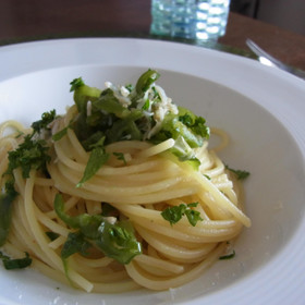 シラスとピーマンのパスタ
