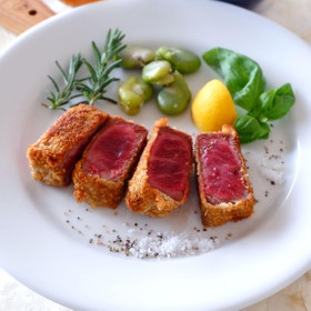 厚切り牛肉のカツレツ