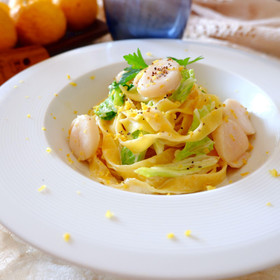 ほたてと白菜の濃厚クリームパスタ