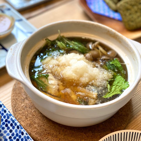 ぶりと水菜のみぞれ鍋