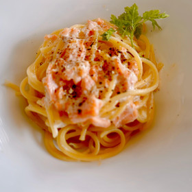 【2】スモークサーモンのクリームパスタ