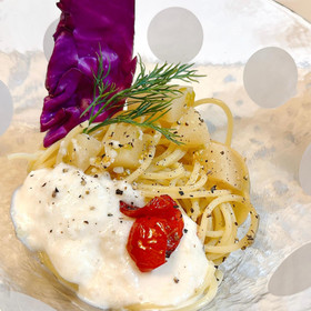 【2】桃とレモンの冷製パスタ