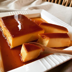 しっかり硬め食感の濃厚プリン♡