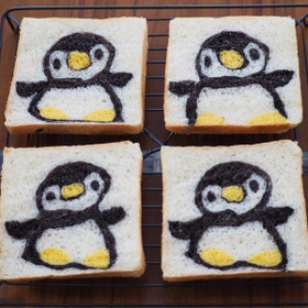 ペンギンの食パンを作ります。一斤まるごとお持ち帰り。