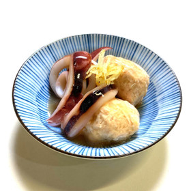 いかとつくねの生姜あんかけ