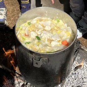 同時に豚汁