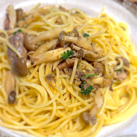 オイルサーディンの和風パスタ