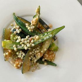 そばの実と夏野菜のサラダ発酵トマトドレッシング