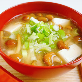 なめことお豆腐のお味噌汁の作り方
【鰹昆布だし版】