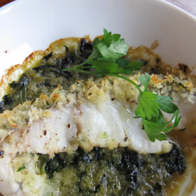 タラとほうれん草のオーブン焼き