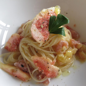 イチジクの冷製パスタ