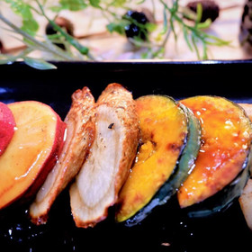 焼き根菜野菜の銀餡がけ