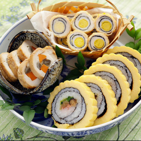 伊達巻き寿司／竜眼揚げ／八幡巻き