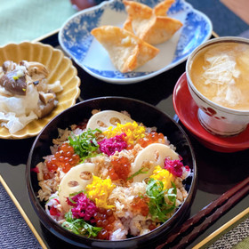 秋の旬食材と薬膳食材を使って。テーマは『潤う』