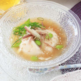 すくい豆腐の冷やし餡かけ