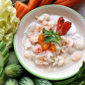 エビと豆醤のココナツミルクディップ