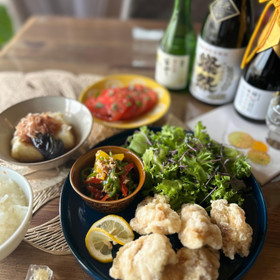 塩唐揚げと無限ピーマン