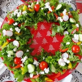クリスマスリースサラダ