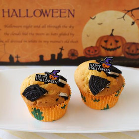 ハロウィンにピッタリ・オレオパンプキンマフィン 