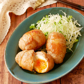 半熟たまごの肉巻き照り焼き