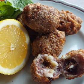 カリフラワーアンチョビの包み揚げ