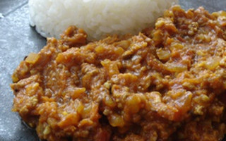 フライパンでキーマカレー