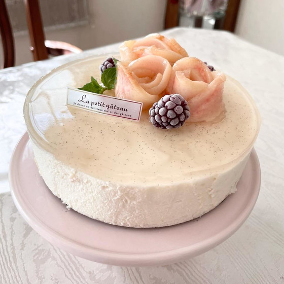紅茶とお菓子レッスン「白桃のムースケーキ」