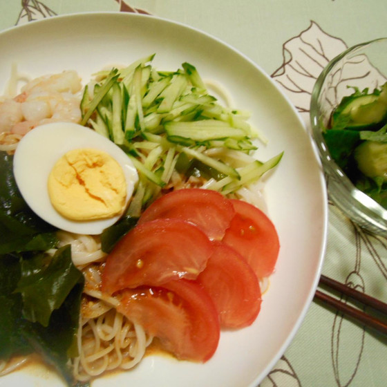 ガレットドランジェ　＆　豆乳ピリ辛そうめん
