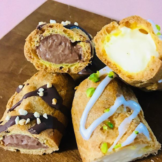 レモンとチョコレートのエクレア