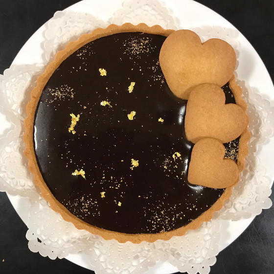 バレンタインのタルトショコラ　＆　ちょっとレトロなマカロニグラタン