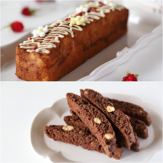 春らしい焼き菓子ケイクとしっかりとした焼き菓子ビスコッティ