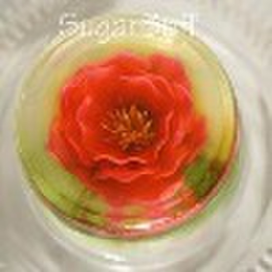 3Dフラワーゼリーケーキ　ローズ
