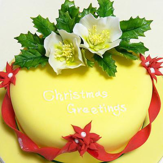 クリスマスのケーキデコレーション