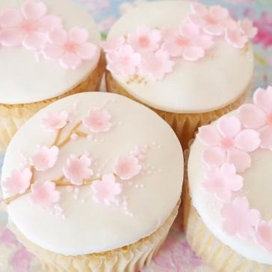 桜のカップケーキ教室