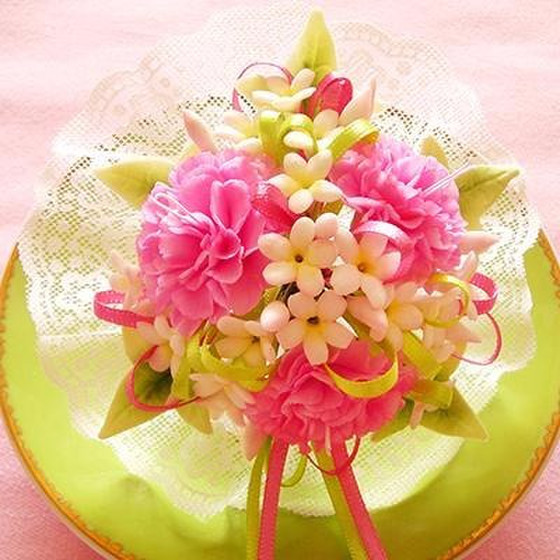 カーネーションの花束つくり