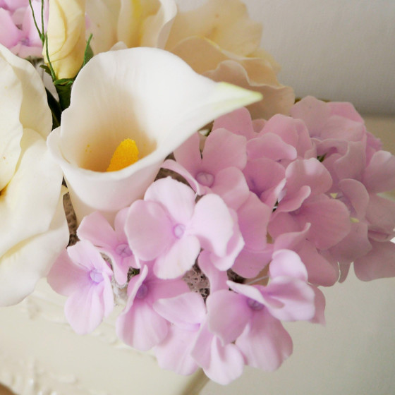 紫陽花のお花作り