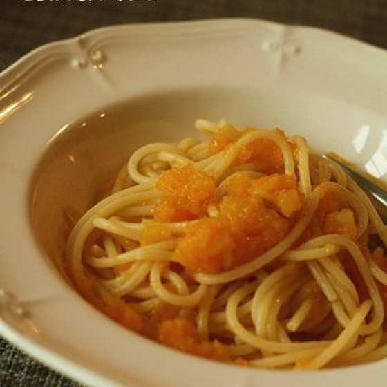 究極のシンプルパスタ・バターナッツカボチャのスパゲッティ